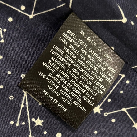 Anthropologie Navy blue Size 2 Double-Breasted Blazer - Picture 10 of 10